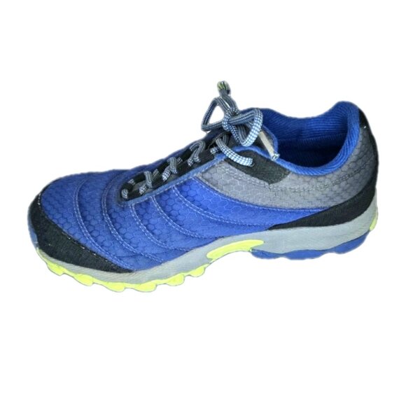 Columbia Kids Plateau Waterproof Hiking Shoes - Size 4 Blue Yellow Sneakers - Picture 7 of 10